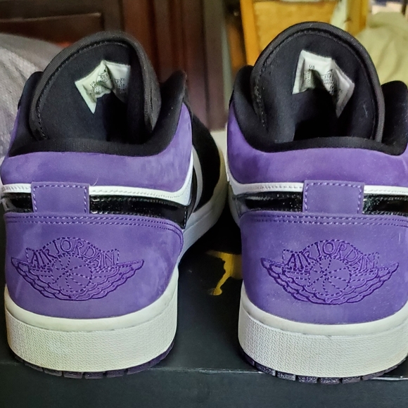 JORDAN 1 LOW SE "COURT PURPLE" SIZE 12 M553558-125 - Picture 4 of 6